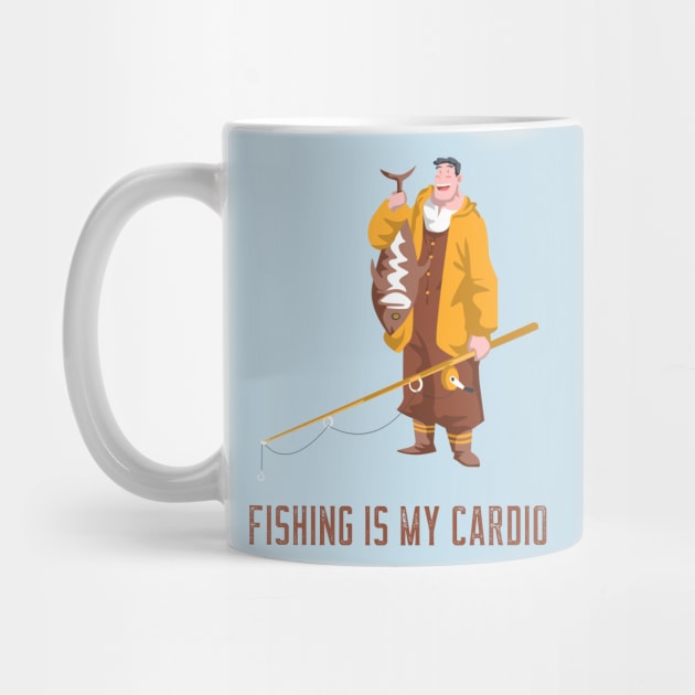 fishing is my cardio by WOAT